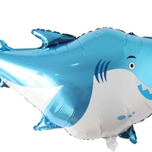 Shark Balloon Birthday Party - Foil balloon baby shark