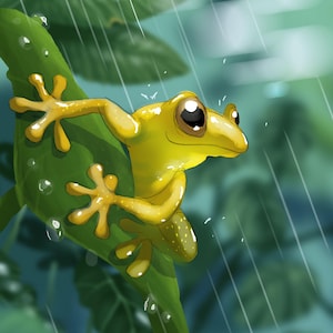 Carte grenouille tropicale