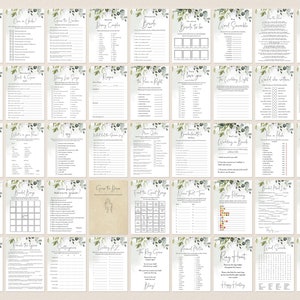 Bridal Shower Games Printable Bridal Shower Games Minimalist - Etsy