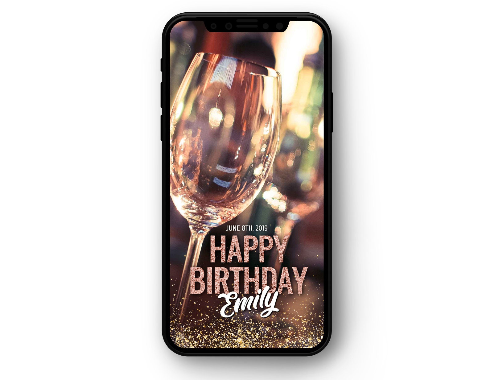 Happy Birthday Snapchat Filter Gold Birthday Snap Chat Etsy