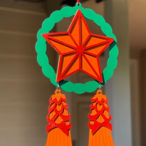 Large Wood Filipino Patrol - Red, Orange & Green