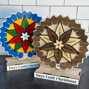 Filipino Parol Wood Advent Calendar with Rotating Numbers