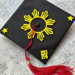 Filipino Graduation Cap Marker - Sun & Stars