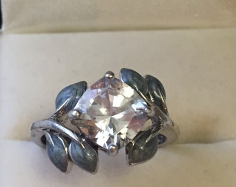 Diamonique Solid Sterling Silver Ring F 925 Dqcz Uk V Usa 10 1 2 Cubic Zirconia Ebay