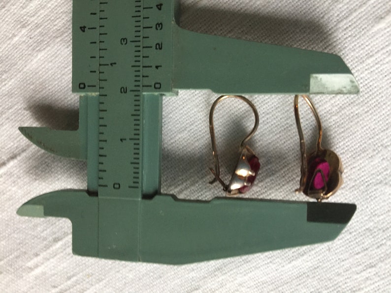 10 34 Ring Earrings silver 875 Russian Soviet Silver/&ruby vintage Gold Plated USSR Kharkiv Jewelry Factory 20.5 V