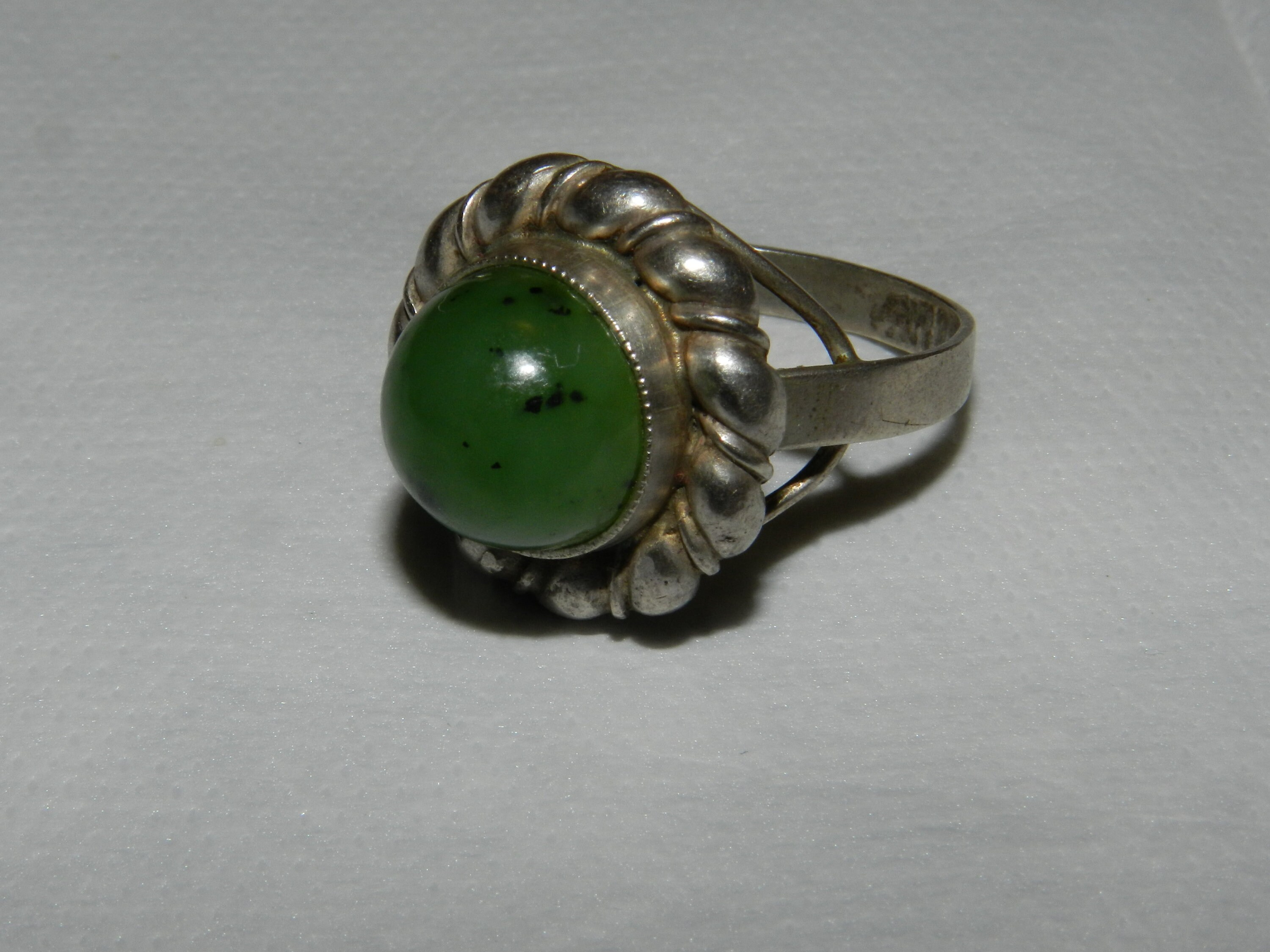 Jade Rings Vintage Soviet Silver&jade 925 USSR Kharkov Jewelry | Etsy