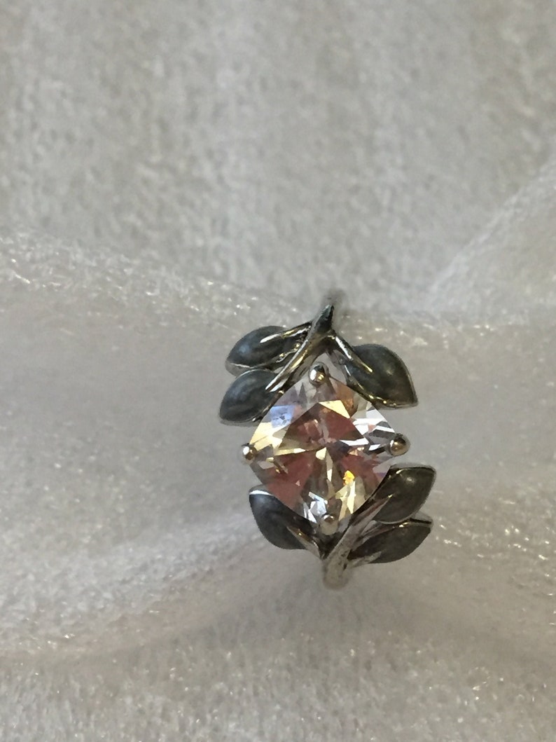 Enamel QVC Ring Sterling Silver Cubic Zircon 925 DQCZ Enamel Etsy