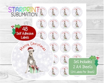Dogue de Bordeaux Christmas Stickers//Envelope Seals 48 Labels For Cards//Gifts