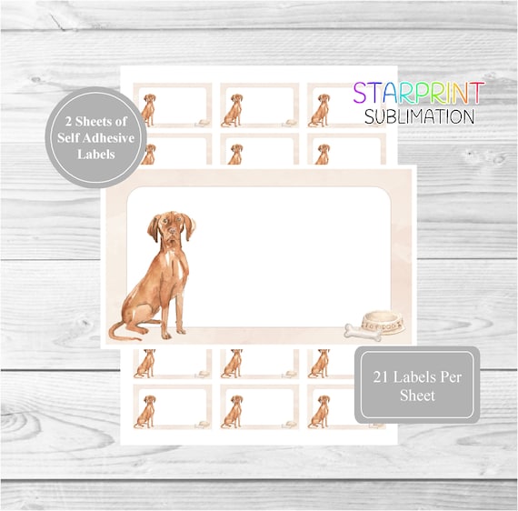 Weimaraner Christmas Labels by Starprint