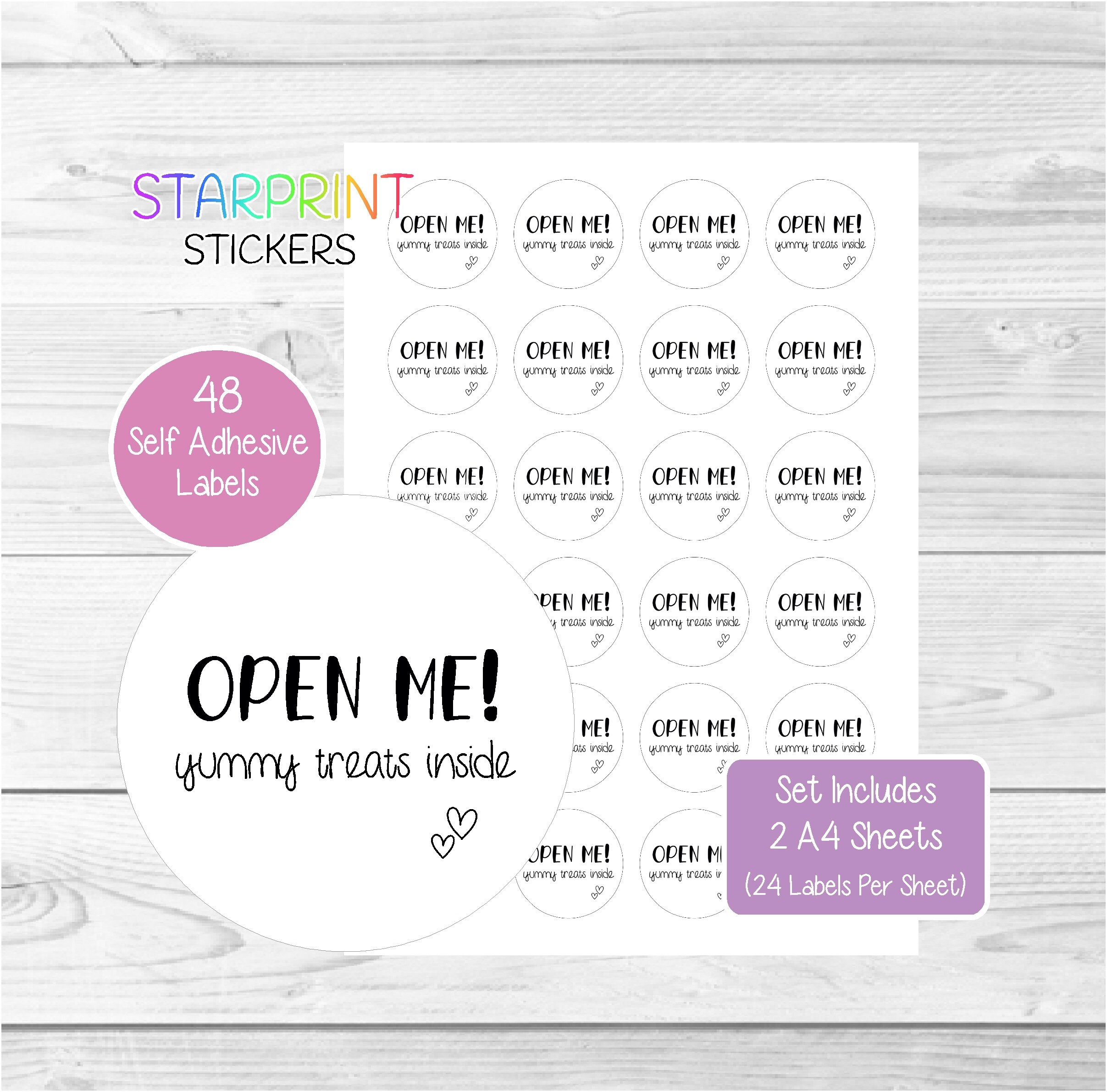 40x Personalised Baby Feet Labels / Stickers – Pink, For Christening, Cake Bags, Party Favors