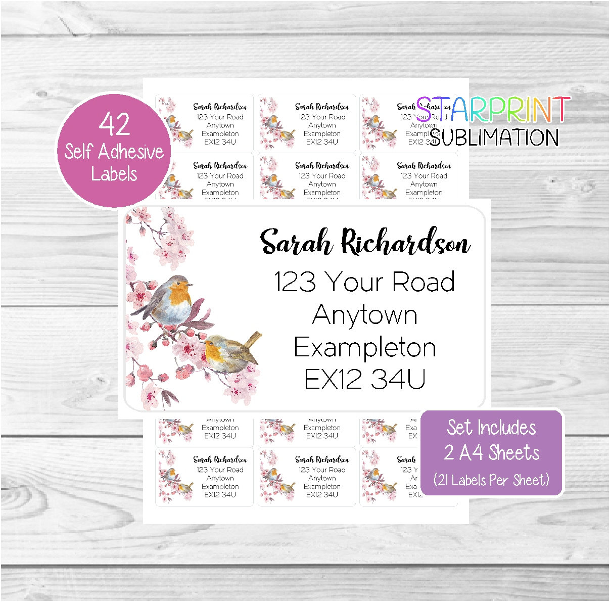 60 Return Address Labels Personalized 3/4" X 2 1/4" Winter - Foto 10