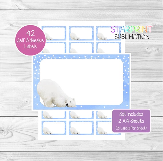 Self adhesive labels 21 per sheet