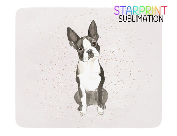 White Terrier Dog Personalised Drinks Mat Coaster