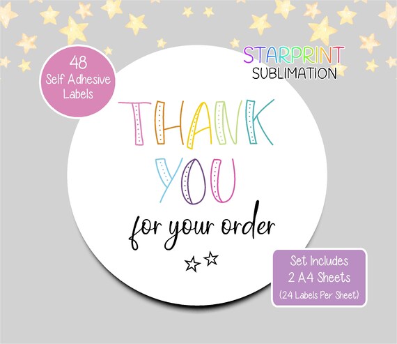 48-Pack Cute “Thank You” Envelope Seals – Round Labels & Stickers, 1.2 Inch, White, Family & Jobs Theme