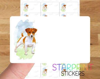 Jack Russell Terrier Sticker Sheets, 42 Multi Purpose Stickers/Sticky Labels (21 Per Sheet), Blank For Address Labels/Gift Tags Presents