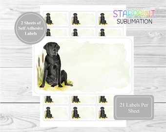 Labrador Retriever (Black, Chocolate, Yellow) Dog Sticker Sheets, 42 Multi Purpose Stickers/Sticky Labels,Blank For Address Labels/Gift Tags