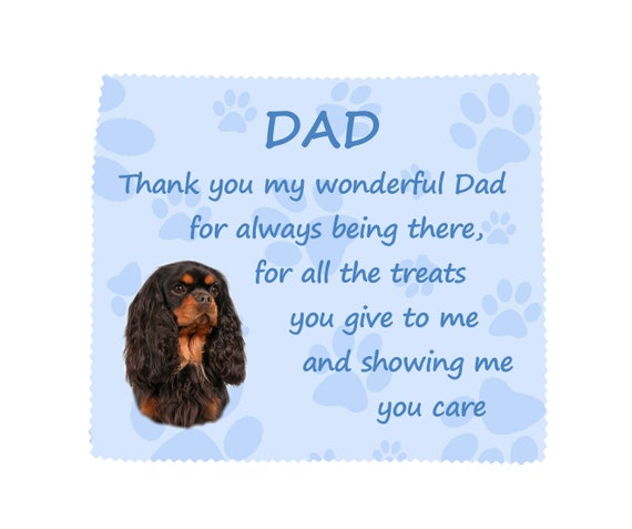 Cavalier Black /& Tan LOVE YOU Microfibre Cleaning Cloth Fun Gift FROM THE DOG