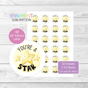 420 Star Stickers - Reward Chart Stickers - 6 sheets - Teacher Stickers -  Gold Star Stickers - School Supplies - Homework Marking Stickers