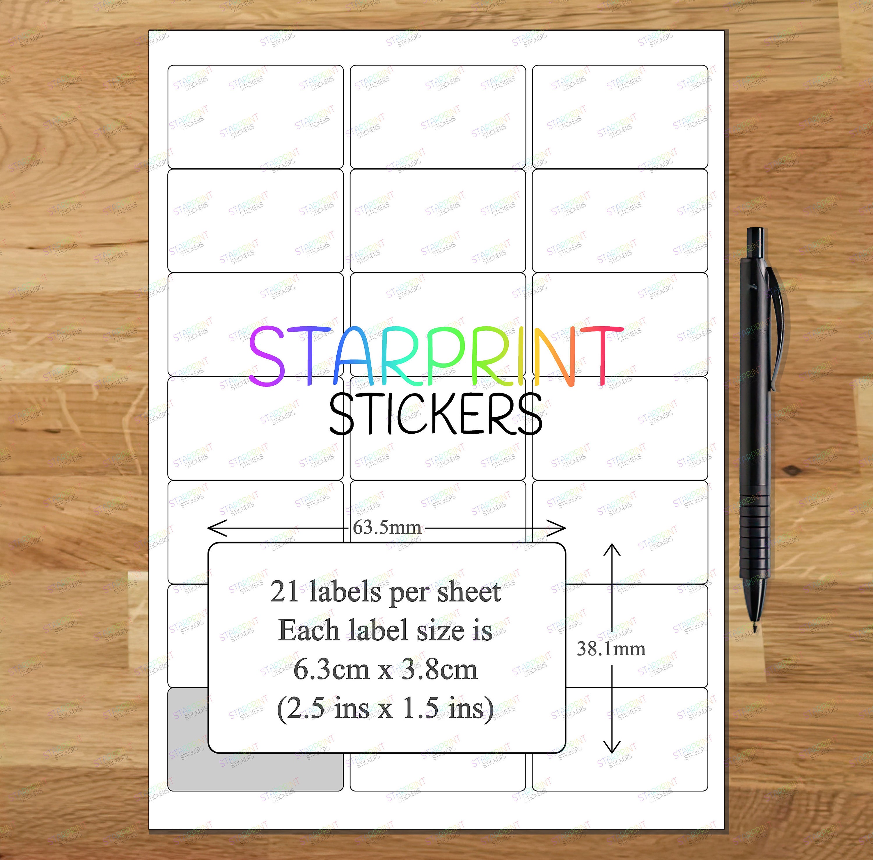 A4 Sticker Label Paper Donkey Personalised Address Labels, 21 Custom Self Adhesive Stickers ...