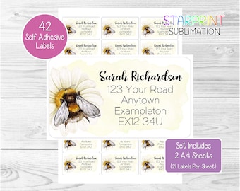 Polar Bear Baby Return Address Labels - 120 Personalized Stickers For New Parents & Gifts