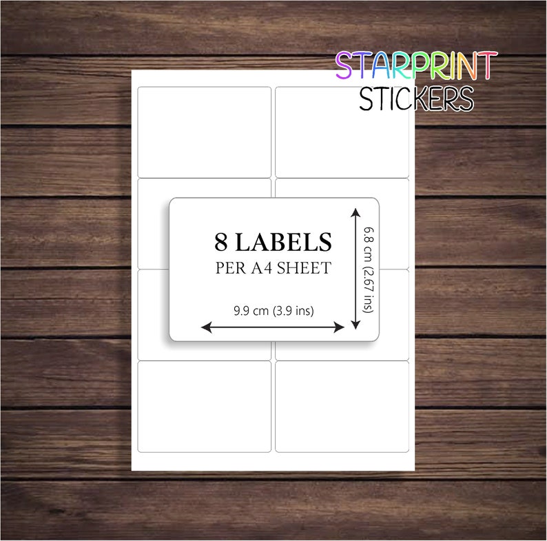 Dalmatian Labels, 16 Stickers (2 A4 Sheets), Personalised 'return ...