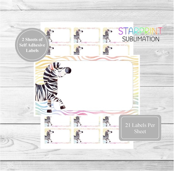 Zebra Sticker Sheets 42 Self Adhesive Multi Purpose Etsy
