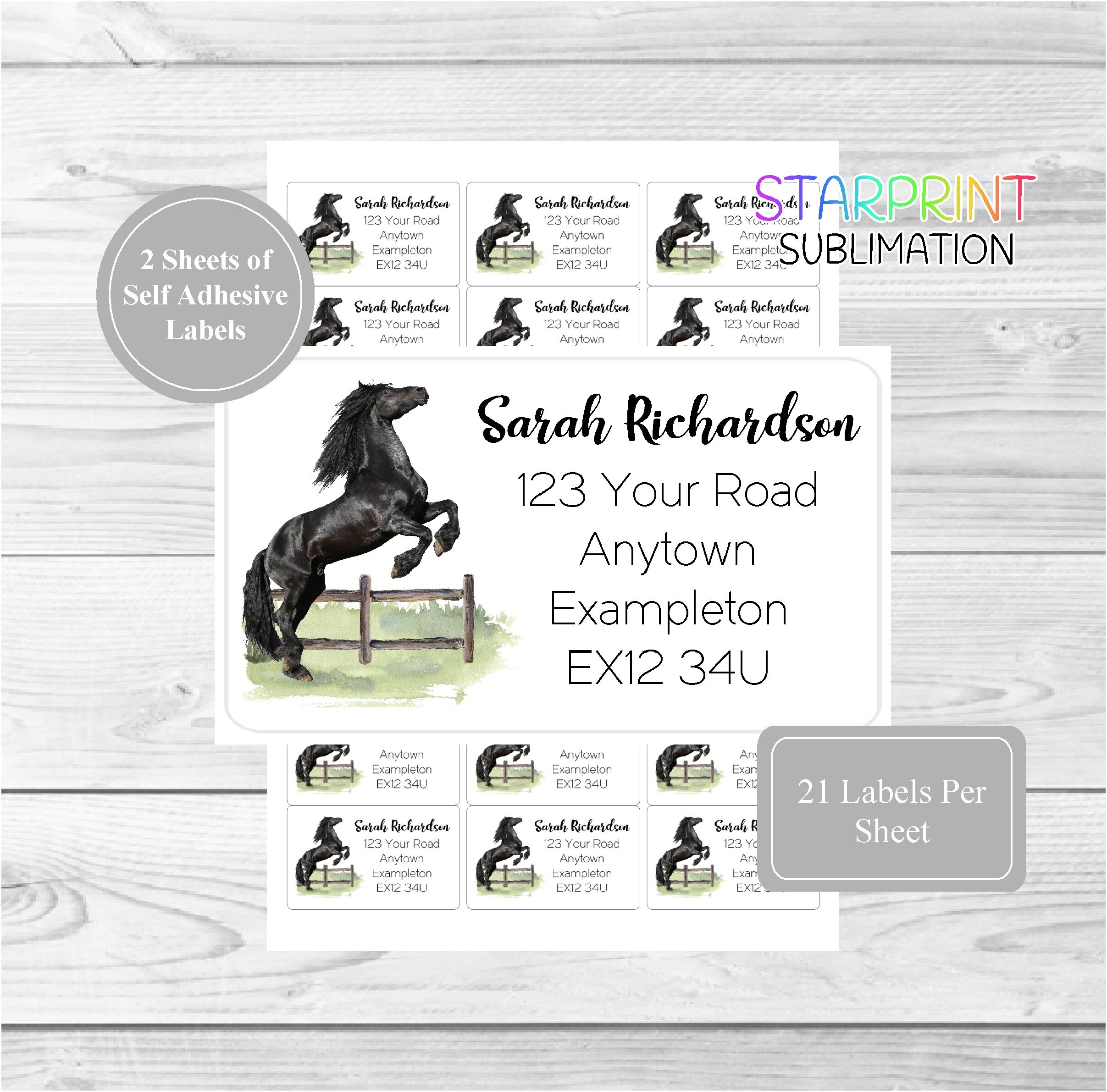 Free horse address labels