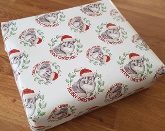Chinchilla Christmas Paper Gift Wrapping Xmas Present for Him Her Girlfriend Wife Partner Boyfriend Husband From The Furrball :D