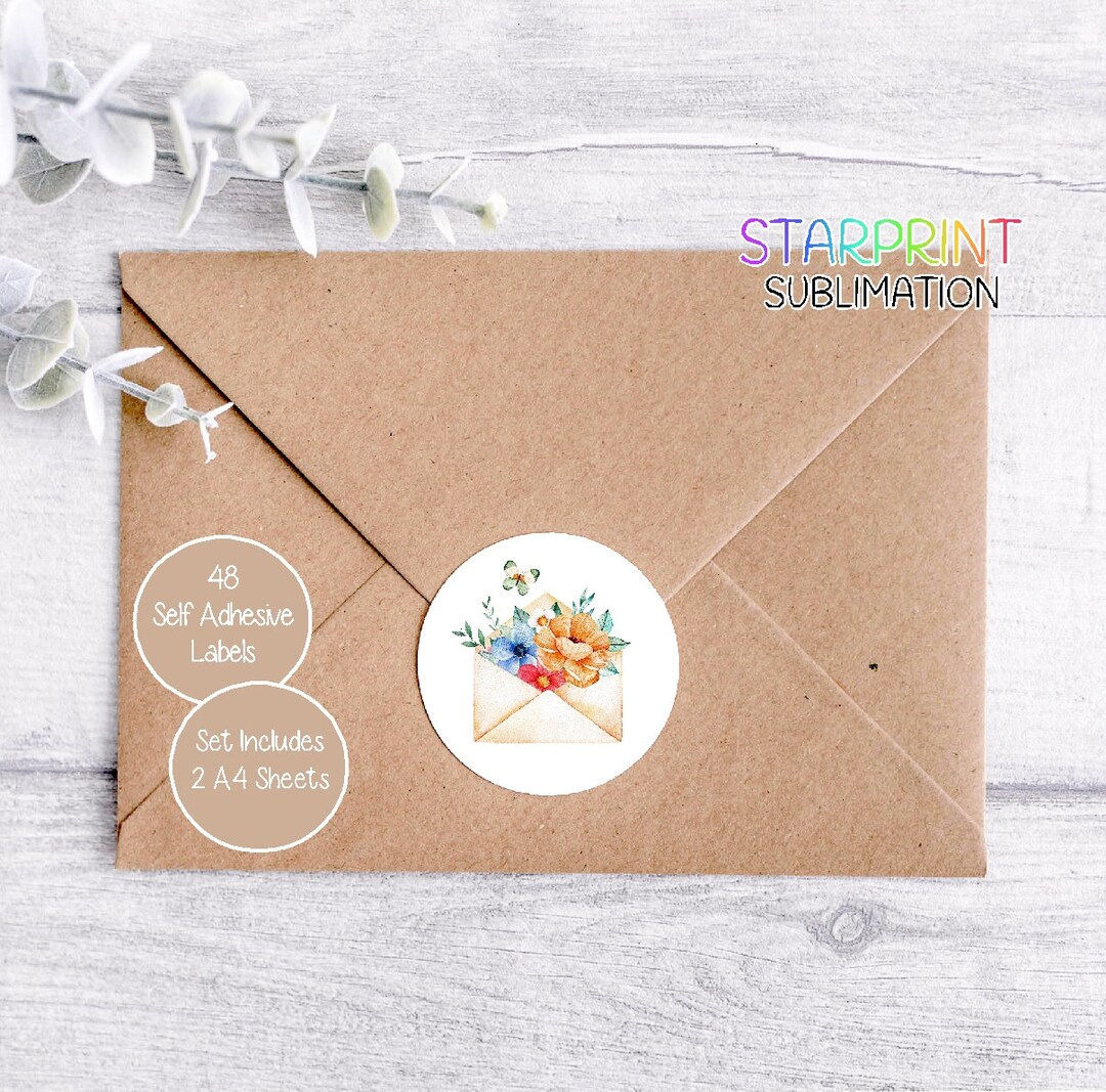 48 Handmade Brown Cow Envelope Seals – 1.2" Round Stickers For Favors, Stationery, Crafts