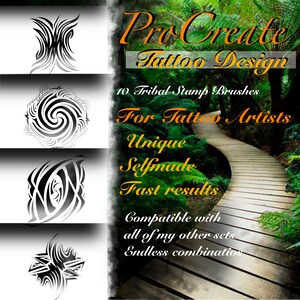 Tribal Stamp Brushes for ProCreate | for Tattoo Artists.