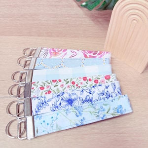 Floral Fabric Keychain Wristlet