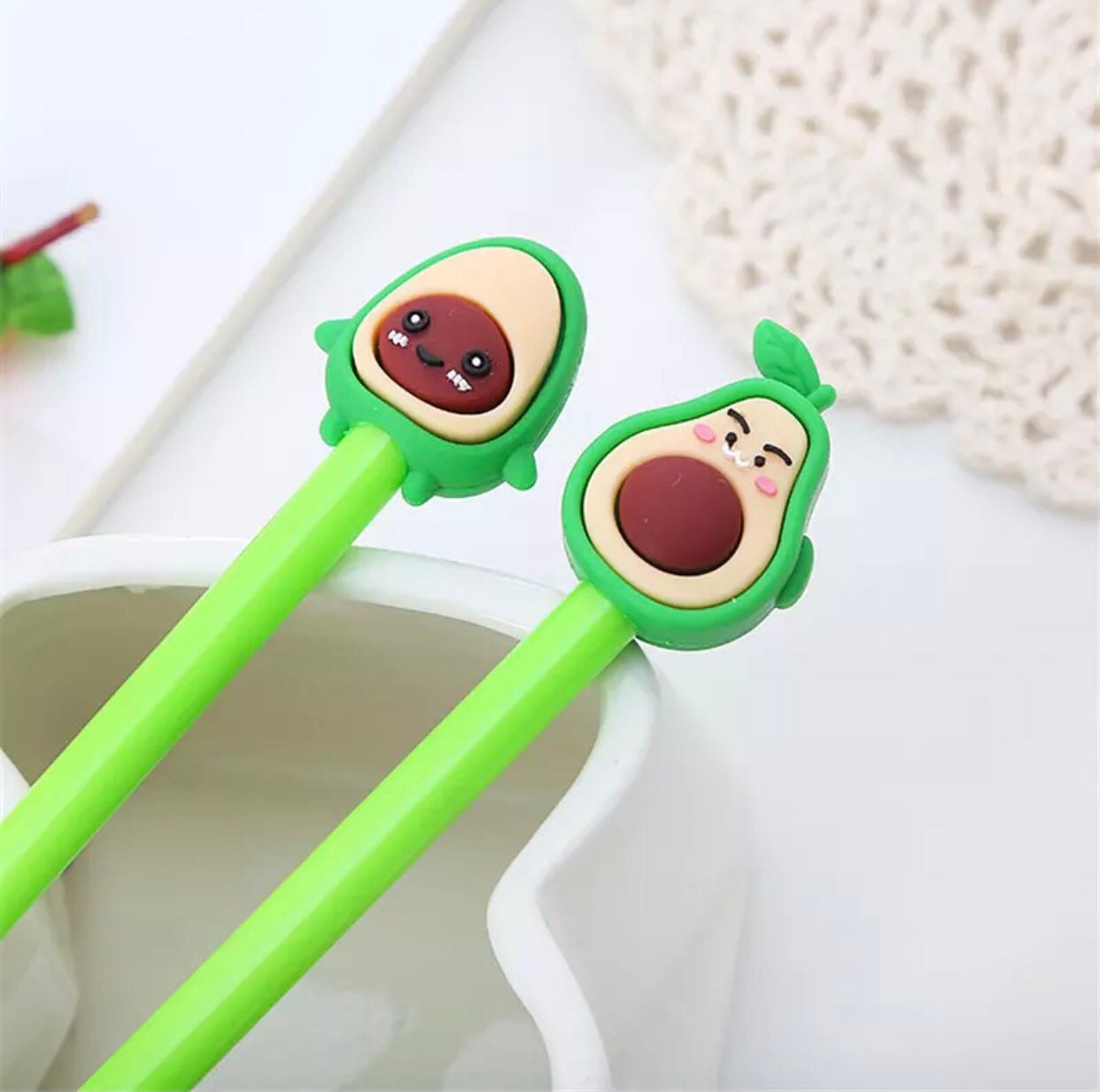 Kawaii Pen Avocado Pens Set Back to School Kawaii Pens Etsy