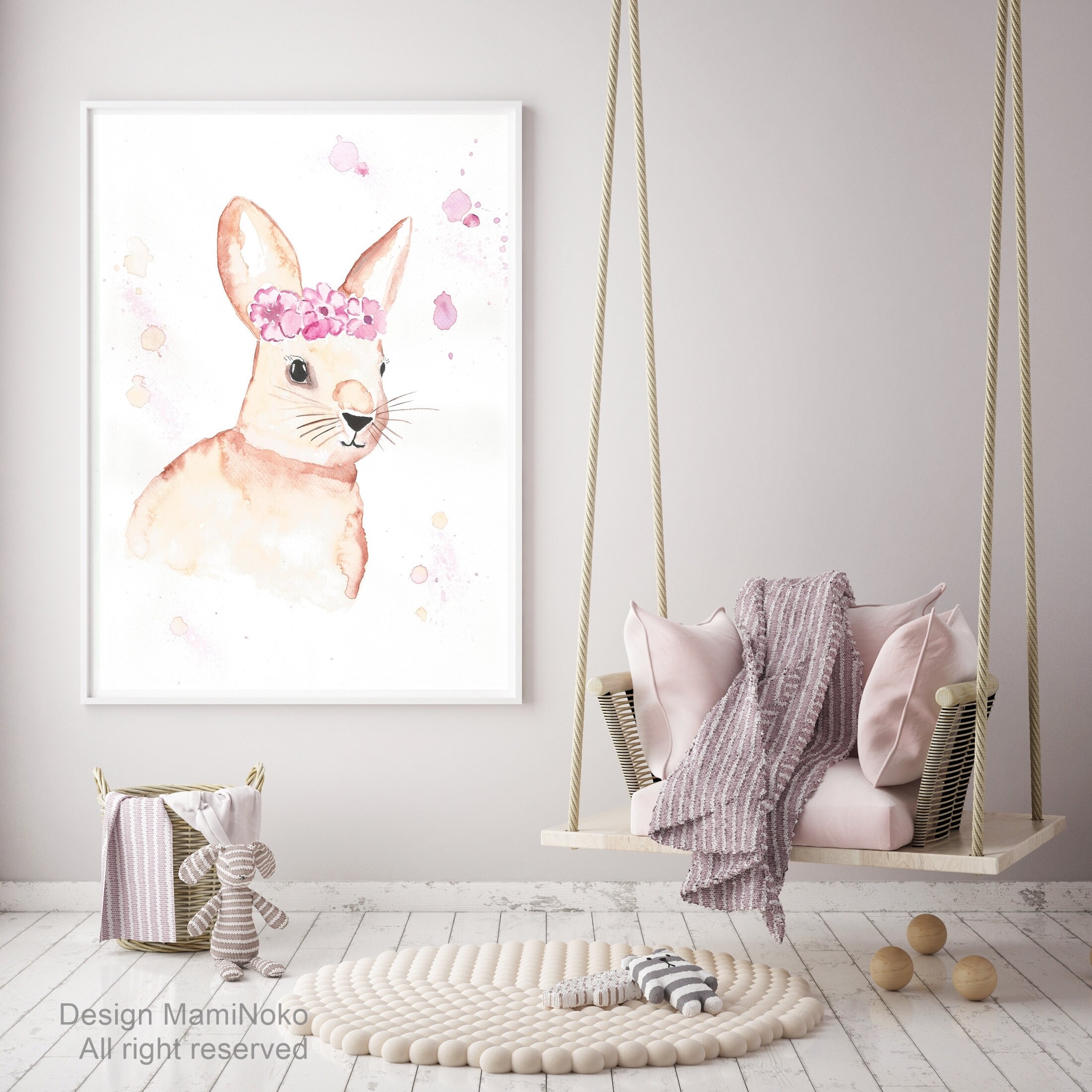nursery bunny wall art