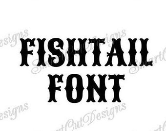 Fishtail SVG Font Tiffany SVG Font Cricut SVG Font Scan N Cut Svg Silhouette Cutting File Iron on Monogram Letters Monogram Font Svg
