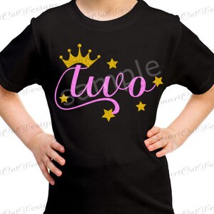 2. Geburtstag Svg Prinzessin Geburtstag Svg Krone Svg zwei Svg Geburtstag Svg 2 für Mädchen, die zweite Geburtstag Prinzessin Svg-Dateien Cricut Cameo Scan N geschnitten