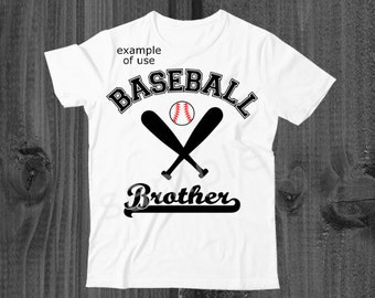 Baseball Brother SVG Baseball SVG Baseball Brother Iron On Baseball Cut File For Cricut DXF File For Cameo Svg For Scan N Cut Vector File