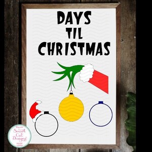 Christmas Countdown Svg, Days Til Christmas Svg, Christmas Svg, Hand With Ornament Svg, Days Until Christmas Svg, Cricut Svg, Silhouette Dxf