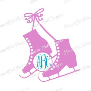 Ice Skates Monogram Svg, Figure Skating Svg, Ice Skates Monogram Iron on, Monogram Frame Svg, Figure Skating Monogram Svg, Skates Monogram