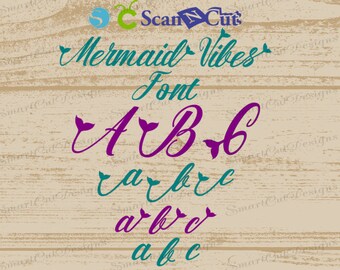 Mermaid Tail SVG Font Mermaid Vibes SVG Font Mermaid Tail SVG Mermaid Tail Svg For Cricut Svg Fonts For Scan N Cut Cut File For Cameo