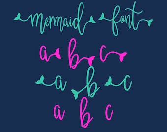 Download Mermaid Tail Font Etsy