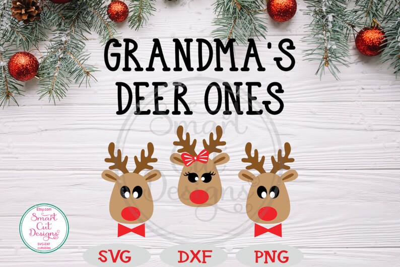 Download Grandma's Deer Ones Svg Christmas Grandma Shirt Svg | Etsy