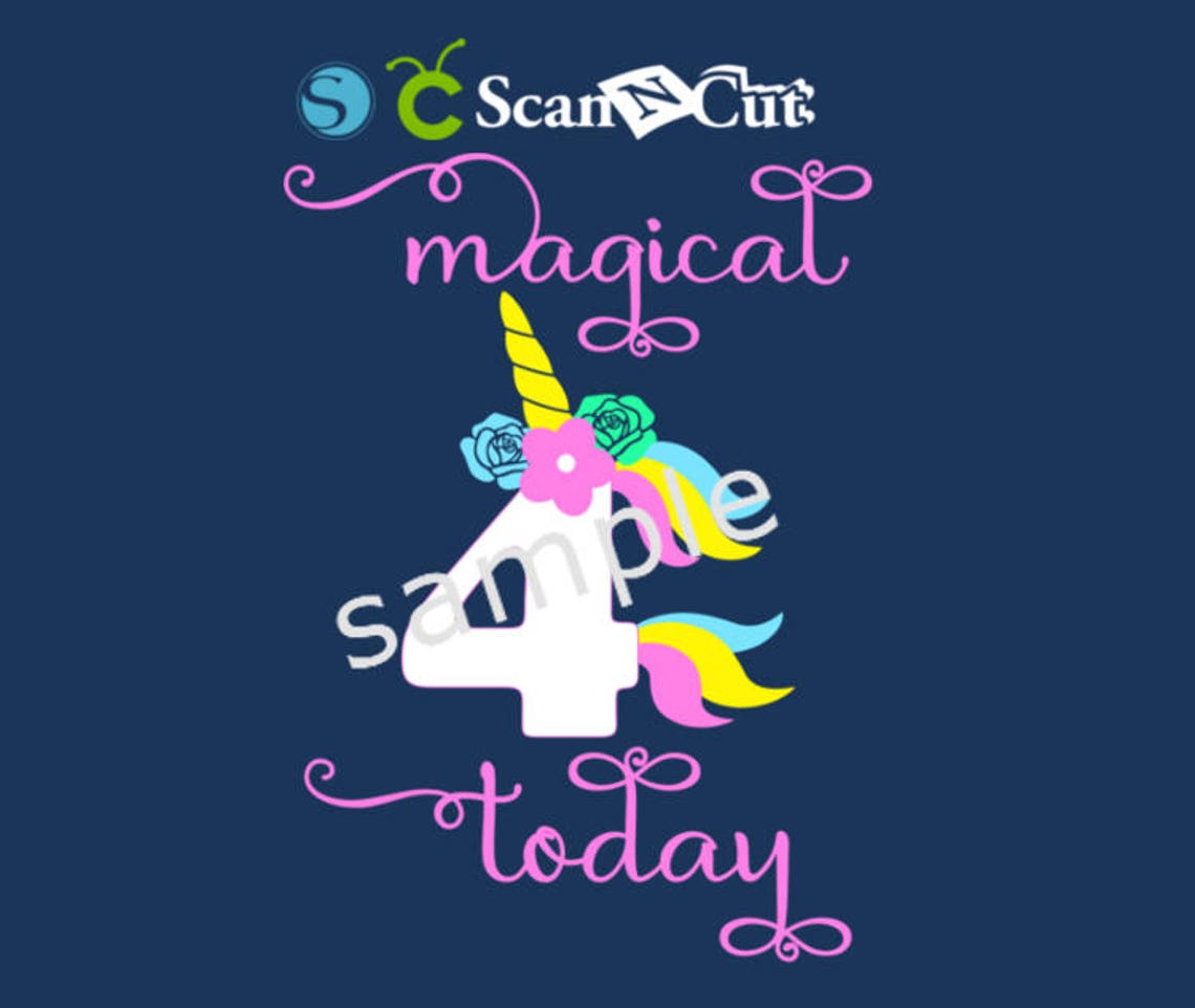 4th Birthday Unicorn Svg Iron on Birthday Girl 4 Svg 4 Unicorn Etsy