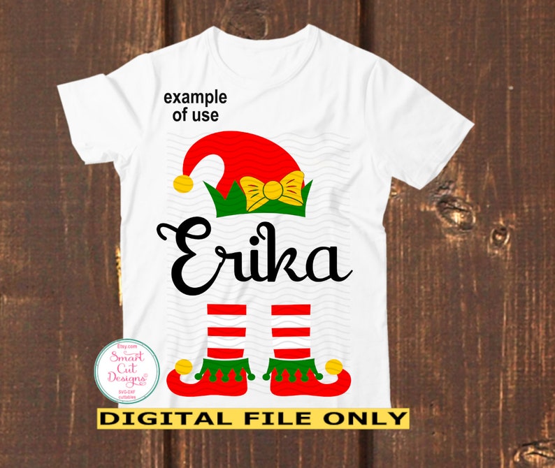 Download Elf Svg Christmas Elf Shirt Svg Elf Girl Monogram Svg | Etsy