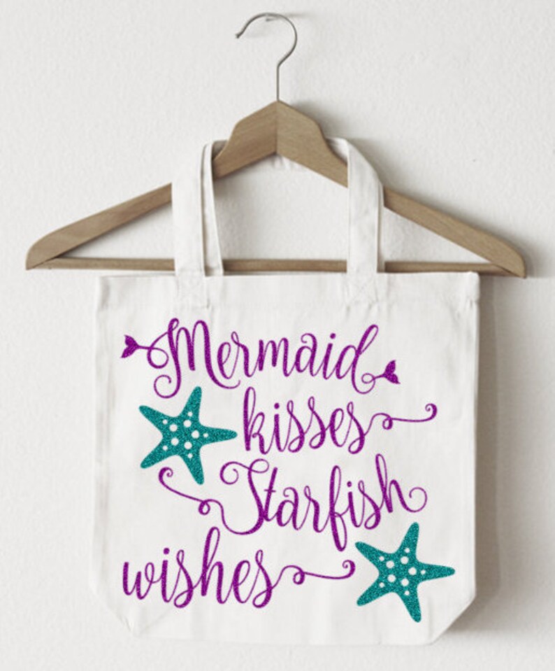 Download Mermaid Kisses And Starfish Wishes SVG Mermaid SVG Summer SVG | Etsy