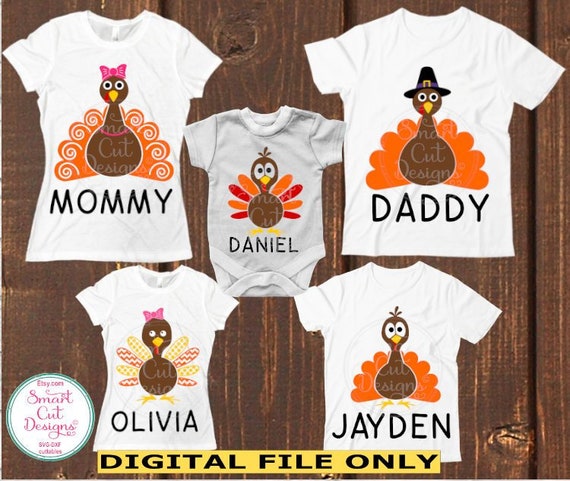 Download Turkey Family Svg Thanksgiving Family Shirts Boy Turkey Svg Etsy