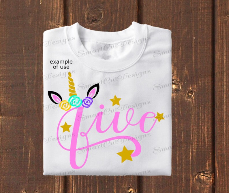 Download 5th Birthday Svg Unicorn Birthday Svg Birthday number 5 | Etsy
