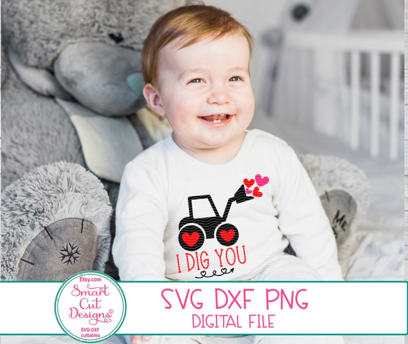Download I dig you boy Valentine Svg Valentine Kids Svg Tractor Svg ...