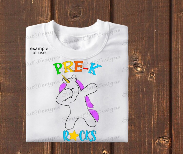 Pre-k Rocks Svg Back to School Svg Dabbing Unicorn Svg Unicorn Svg Pre ...