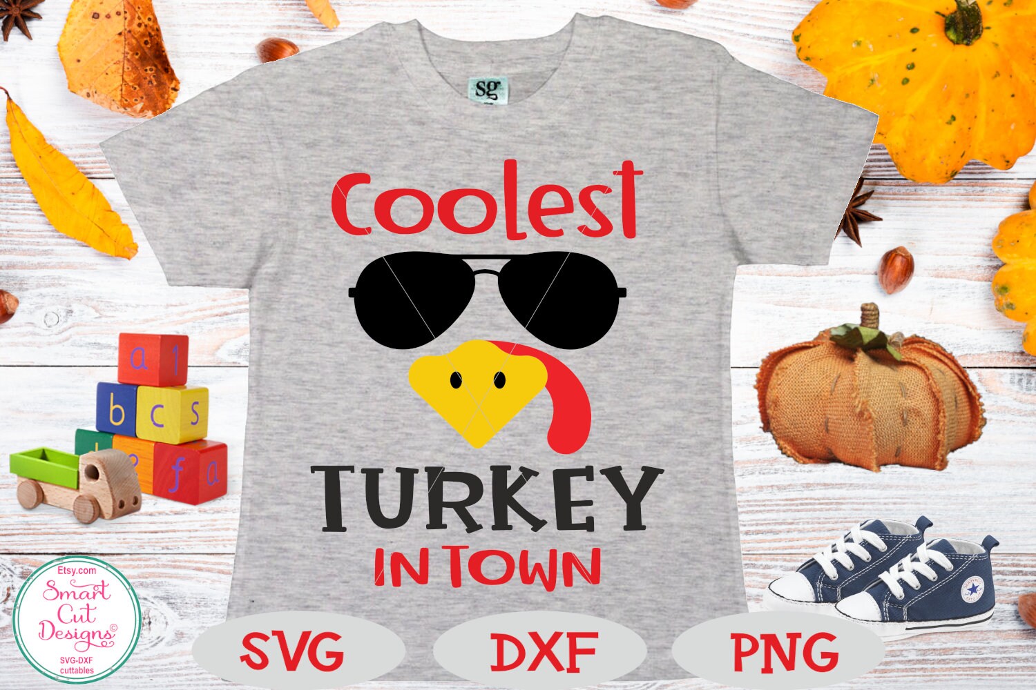 Thanksgiving Boy Svg Coolest Turkey In Town Svg Turkey Face | Etsy
