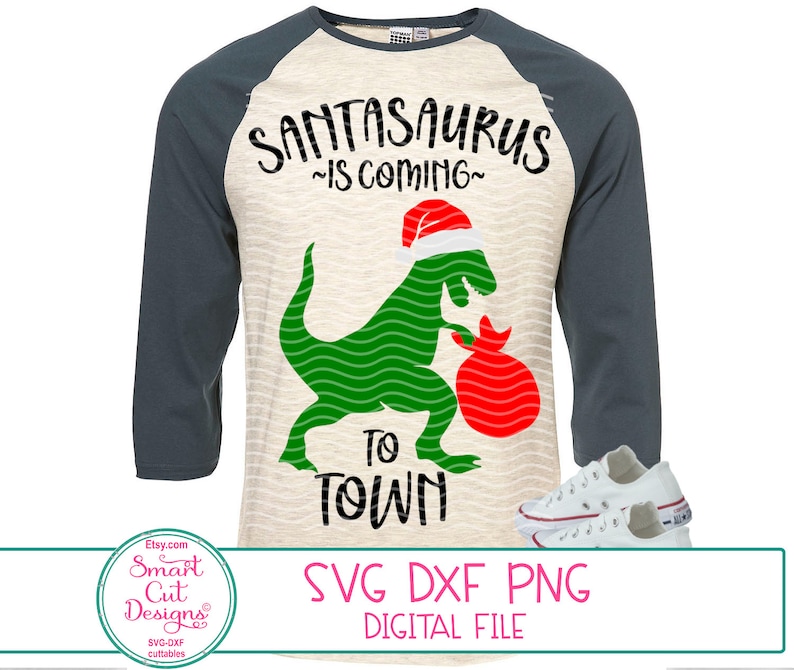 Download T-Rex Christmas Svg Christmas Dinosaur Svg Santa Dinosaur ...